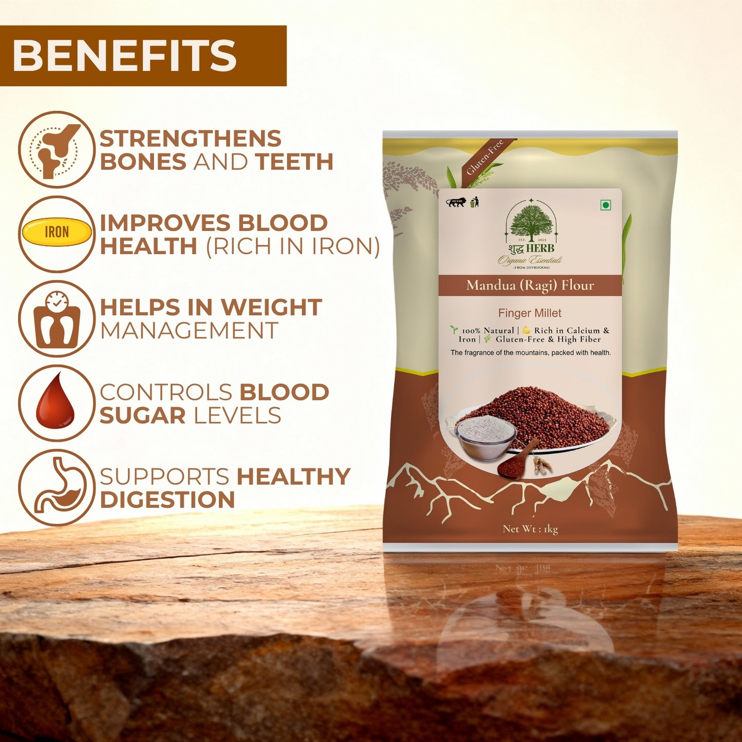 Mandua (Ragi) Flour (1 KG)