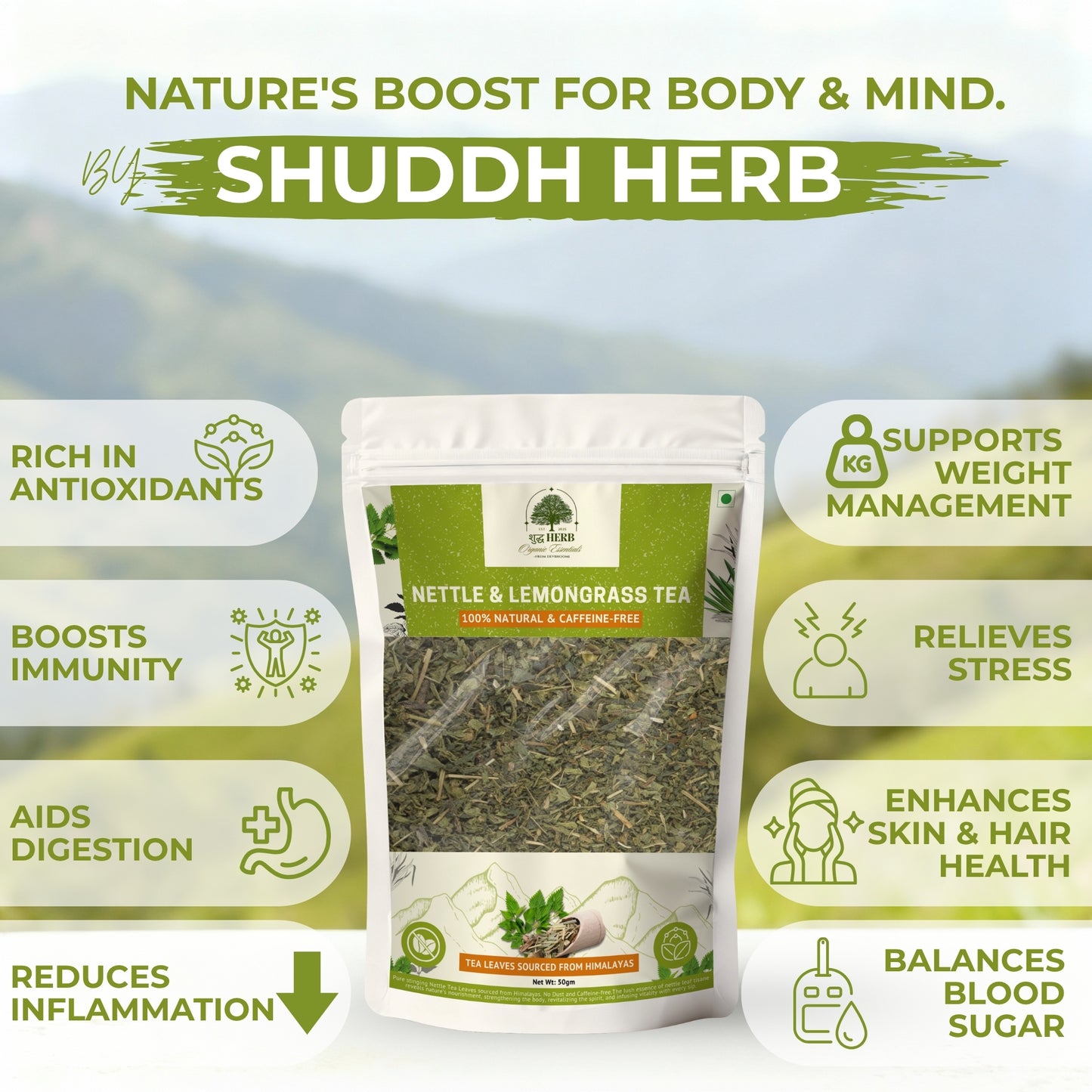 Nettle and Lemongrass Tea (50gm)