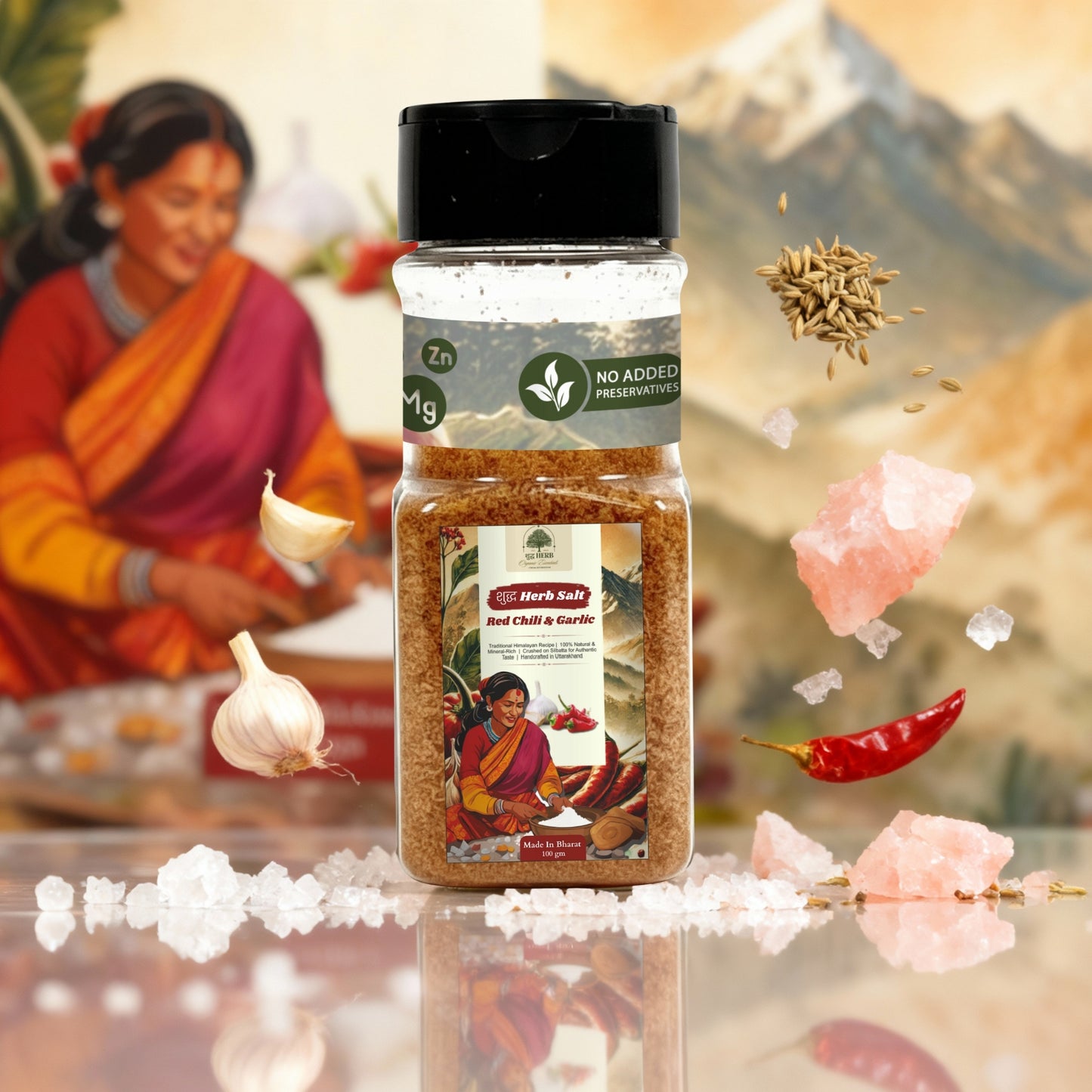 Red Chili Garlic Salt (100gm)