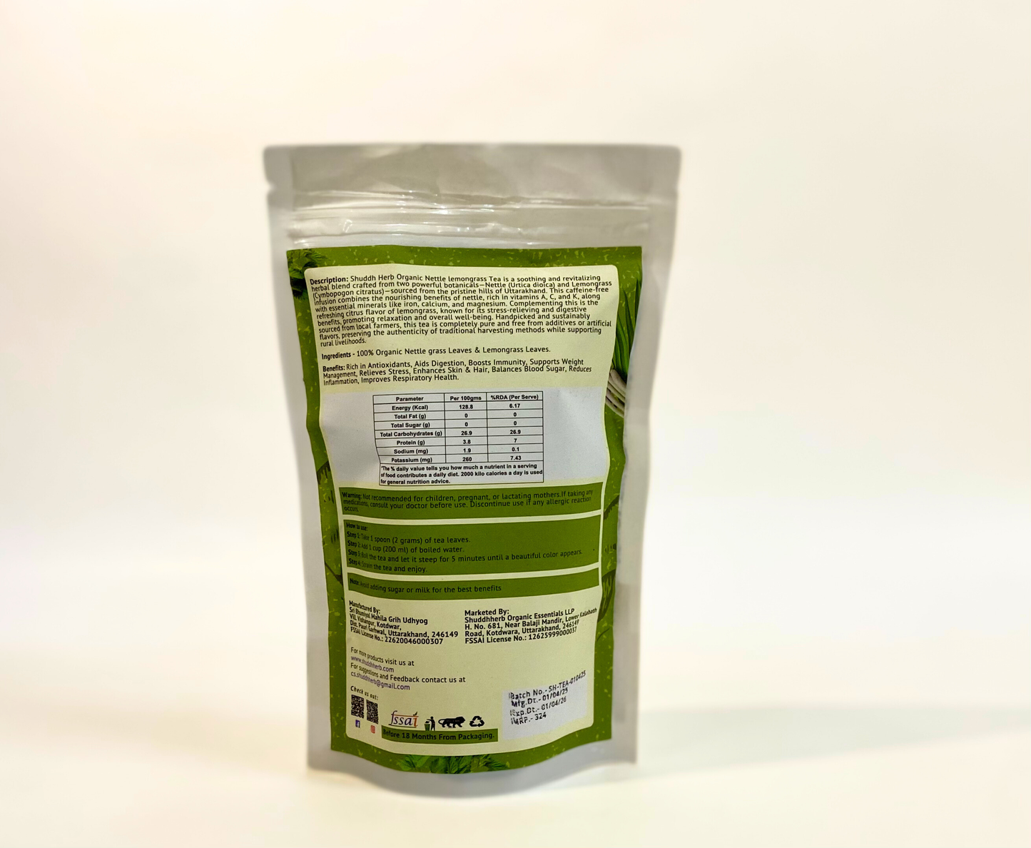 Nettle and Lemongrass Tea (50gm)